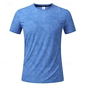 Χαμηλού Κόστους T-shirts και αμάνικα μπλουζάκια για τρέξιμο-Ανδρικά Μονόχρωμο Tricou de Alergat Μπλούζα συμπίεσης Καλοκαίρι Άνοιξη Κοντομάνικο Γρήγορο Στέγνωμα Ελαφρύ Ύγρανση Γυμναστήριο προπόνηση Ενεργή εκπαίδευση Τρέξιμο Ασκηση Θαλασσί Μαύρο Ανοικτό Γκρίζο