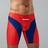 abordables Swim Trunks &amp; Board Shorts-Men's Swim Shorts Swim Trunks Geometric Patchwork Quick Dry Elastic Breathable Swimwear Bottoms Surfing Water Sports Swimming Summer
