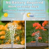 abordables Éclairage subaquatique-Pompe solaire pour fontaine, abreuvoir à oiseaux, jardin, bassin &amp;Décoration extérieure, lumières LED colorées, panneau en verre amélioré, petite fontaine à eau pour aquarium &amp; piscine