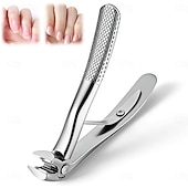 זול טיפול אישי ובריאות-קוצץ ציפורניים לגיל הזהב, קוצץ ציפורניים עם ידית ארוכה וזוויתית נגד החלקה לציפורניים עבות, קוצץ ציפורניים עם לסת רחבה ותופס לציפורניים עבות