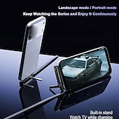 abordables Câbles de téléphone portable-Câble USB-C vers Type-C 240 W, tête pivotante à 180° avec support pour téléphone, câble de charge rapide tressé en nylon pour MacBook, iPhone 17/16/15 Pro Max, Samsung S26 Ultra Plus, iPad Pro et