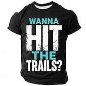  T-shirt graphique rétro à imprimé lettres pour homme, coupe classique, idéal pour la randonnée, les sports de plein air et les vêtements décontractés. Tailles : S, M, L, XL, XXL, XXXL.