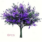 economico Fiore finti-12 bouquet di fiori artificiali viola brillante con protezione UV, piante artificiali realistiche, adatte per decorazioni interne ed esterne, perfette per appendere fioriere e giardini.