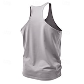 baratos Treningsskjorter uten armer-Men's Tank Top Vest Undershirt Sleeveless Shirt Sleeveless Crew Neck V Neck Scoop Neck Summer Plain Fashion Sporty Classic Quick Dry Casual Gym Street Black White Yellow Top Tee for Men