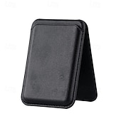 abordables Rangement et organisation-Portefeuille magnétique robuste en cuir avec étui de rangement et support intégré, porte-cartes sécurisé, pochette de rangement pour cartes bancaires et d'identité, accessoires pour porte-cartes en