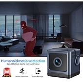 voordelige IP-netwerkcamera's voor binnen-Mini wifi-beveiligingscamera, kleine draadloze verborgen camera voor huisbeveiliging, 1080p HD-babyfoon met nachtzicht &amp;Bewegingsdetectie, draagbare minicamera met app-bediening voor baby- en