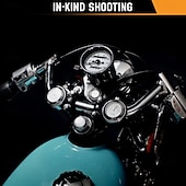 preiswerte Luftreininiger fürs Auto-2-teiliges Motorrad-Lenkeruhr- und Thermometer-Set, wasserdichte Chrom-Quarzuhr &amp;Temperaturanzeige für 7/8"- und 1"-Lenker, universell passend für Cruiser- und Chopper-Motorräder, schwarz oder silber