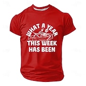  Мужская футболка с надписью "Какой год выдался на этой неделе", "Скелет, гроб", забавный, саркастический, черный юмор, мем, графический принт, стандартный крой, круглый вырез, повседневная, рабочая,