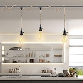 tanie Design klastrowy-15 stóp z 1 wtyczką do lampy wiszącej, 23 stopy z 3 wtyczkami do lampy wiszącej, lampy wiszące z przewodem wtykowym, zestaw lamp wiszących z konopnej liny z dwustopniowym przełącznikiem, zestawy lamp