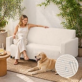 abordables Housse de canapé-Housse de canapé extensible et imperméable, en jacquard, antidérapante et lavable, idéale pour le salon et adaptée aux animaux de compagnie.