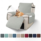 billige Reclinerdeksel-Vanntett sofatrekk for kjæledyr, lenestoltrekk til kjæledyr, sklisikkert sofatrekk, slitesterkt, vaskbart møbeltrekk for hunder og katter, alle årstider