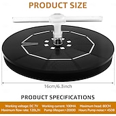 Недорогие Подводное освещение-Фонтан-купальня для птиц на солнечных батареях с RGB-светодиодным насосом и разноцветной светодиодной подсветкой для сада, небольшого пруда, открытого бассейна и аквариума.