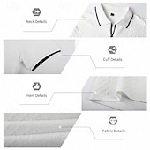 economico Polo Classico da Uomo-Per uomo Polo con zip Testurizzato Casuale Ferie Bavero Zip a un quarto Manica Corta Moda Essenziale Semplice Jacquard Zip a un quarto Primavera &amp; Estate Estate Primavera Vestibilità regolare Blu