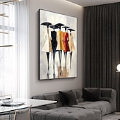 cheap People Paintings-Mintura Handmade Figure Oil Paintings On Canvas Wall Art Decoration Modern Abstract Pictures For Home Hotel Decor Rolled Frameless Unstretched Painting