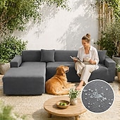 preiswerte Sofabezug-wasserdichter Waffelsofabezug, elastischer Sofaüberzug für 1-, 2-, 3- oder 4-Sitzer-Ecksofas im Wohnzimmer, Möbelschutz