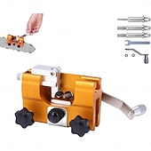 abordables Herramientas de Mano-Afilador de cadena para motosierra, afilador de cadena portátil con manivela, herramienta doméstica portátil para afilar cadenas (amarillo)