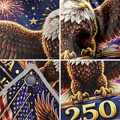 billiga 250:e årsjubileum-Dekorationer för garageporten till amerikansk självständighetsdag, fyrverkerier, amerikansk flagga, patriotisk bakgrund för garageporten, dekorationer för amerikansk flagga, frihetsminnesfest
