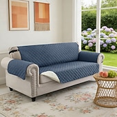 olcso Kanapé huzat-vízálló, megfordítható kanapéhuzat 3 párnára, háziállatbarát kanapéhuzat kutyáknak, mosható bútorvédő huzat csúszásgátló rugalmas pánttal