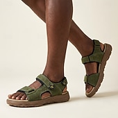 abordables sandales d'extérieur-Sandales de sport vertes pour hommes, chaussures de marche d'extérieur légères et confortables, idéales pour les voyages, la randonnée, les vacances à la plage et les loisirs en plein air.