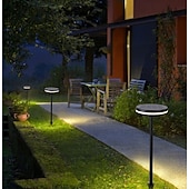 preiswerte Bodenlichter-1er-Pack Solar-Wegeleuchten für den Außenbereich, hellere, wasserdichte Solarleuchten für den Außenbereich, Wegeleuchte mit größerem Panel, automatische Ein-/Ausschaltfunktion für Einfahrt, Terrasse, Gartenweg und Rasen