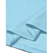 preiswerte Lässiges Henley-T-Shirt-Herren T Shirt Waffel-Henley-Hemd Henley Hemd Langarmshirt Langarm Henley Sommer Frühling Einfach Mode Streetwear Freizeit Knöpfe Lässig Täglich Urlaub Blau Schwarz Weiß Top T-Shirt für Herren