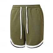 economico Pantaloncini casual-Per uomo Pantaloncini Waffle Shorts Pantaloncini Estivi Shorts da Spiaggia Pantaloncini casual Tasca Elastico in vita Blocco di colori Comodità Traspirante Lunghezza al ginocchio Casuale All'aperto