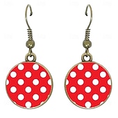 preiswerte Zubehör und mehr-Set 1950er Retro Vintage Rockabilly Halskette Stirnband Zubehörset mit Zubehör Tupfen Kostüm Damen Karneval Valentinstag Teegesellschaft Alltagstauglich Retro-Mottoparty Erwachsene Ohrringe Halskette