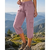 cheap Bottoms-Women's Outdoor Pants Cargo Pants Hiking Pants Trousers Summer Spring Autumn / Fall Outdoor Regular Fit Waterproof Quick Dry Breathable Pants / Trousers Drawstring Drawstring Pocket Elastic Waist