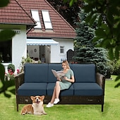 Недорогие Чехол для дивана-100% водонепроницаемые, не проливающиеся чехлы для уличных подушек, чехлы для диванов, эластичные чехлы для подушек садовых кресел, сменные чехлы для сидений, однотонные.