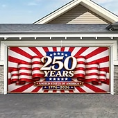 cheap 250th Anniversary-U.S. 250th Anniversary USA Garage Door Cover Patriotic Decoration for Independence Day, Perfect for Outdoor Celebration and Holiday Decor