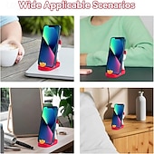 abordables Soporte para móvil-Soporte para smartphone con forma de gato de la suerte, adorable figura kawaii de maneki neko, soporte para teléfono de escritorio, soporte portátil para celular, decoración de oficina, regalo de