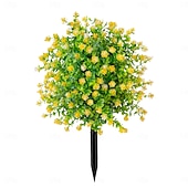  أشجار اصطناعية مزروعة في أصص مع أوتاد أرضية، وشجيرات كاميليا مقاومة للأشعة فوق البنفسجية، للاستخدام الداخلي &ديكورات خارجية في الصيف والخريف، ديكورات حفلات الزفاف في الحدائق المنزلية، ديكورات نباتات