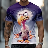  Homens Animal Engraçado Camiseta Manga Curta Camiseta Impressão 3D Gola Redonda Camisa Exagerado Designer Festa Feriado Azul Amarelo Roxo Verão Primavera Roupa S M L XL XXL XXXL