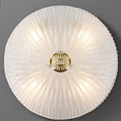 cheap Ring &amp; Round Design-Modern Minimalist Round Dome Glass Crystal Full Copper Chandeliers 2/3/4 Light E14 Flush Mount Ceiling Light For Bedroom 110-240V