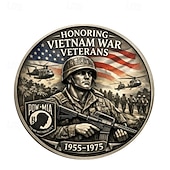 billiga U.S. 250-årsjubileum-Minnesmynt för Vietnamkrigets veteraner 1955-1975, hyllning till krigsfångarkriget, amerikansk militär samlarobjekt, patriotisk medaljgåva till veteran eller samlare