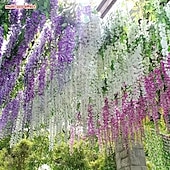 ieftine Flori Artificiale-3 buc coroană artificială de glicină, viță de vie, primăvară, specială de Ziua Îndrăgostiților, coroană florală artificială de primăvară cu viță de vie, potrivită pentru cameră, petrecere, casă,