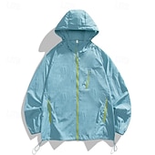 abordables Chaquetas impermeables-Mujer La chaqueta con capucha Chaqueta de piel de senderismo Chaqueta Cortavientos Verano Al aire libre Resistente al Viento Utra ligero (UL) Secado rápido Ligero Abrigos Chaqueta Pesca Escalada Playa