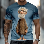  Per uomo Ombre Vecchio Uomo Maglietta Manica Corta maglietta Stampa 3D Girocollo Camicia Divertente Casuale Quotidiano Streetwear Blu Blu chiaro Viola Estate Primavera Abbigliamento S M L XL 2XL 3XL