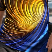 ieftine Viziune 3D și geometrie a băiatului-Băieți 3D Grafic Geometric Tricou Manșon scurt Tipărire 3D Vară Primăvară Sport Modă Șic Stradă Copii 4-12 ani Stil Nautic Casual Zilnic În aer liber Fit regulat
