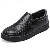 abordables Zapatos Casuales Slip-On-Zapatillas deportivas blancas sin cordones para hombre, ligeras, transpirables, de caña baja, cómodas, de estilo minimalista, ideales para el día a día, viajes, desplazamientos y para el fin de semana.