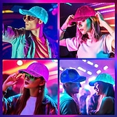 preiswerte Dekorative Lichter-LED-Baseballkappe mit Leuchtfunktion, USB-Ladefunktion, 7 leuchtende Farben, blinkend im Dunkeln, ideal für Partys.