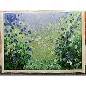 cheap Floral/Botanical Paintings-Mintura Handmade Textured Flower Oil Paintings On Canvas Wall Art Decoration Modern Abstract Pictures For Home Hotel Decor Rolled Frameless Unstretched Painting