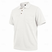 economico Polo classica da uomo-Per uomo Magliette Polo a Nido d'Ape Polo Casuale Streetwear Bavero Manica Corta Essenziale Moderno Semplice Tasca Leggero Estate Primavera Vestibilità regolare Nero Bianco Blu marino Verde scuro