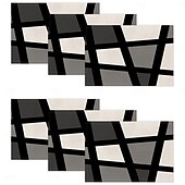 billige Placemats &amp; Coasters &amp; Trivets-retro svart-hvitt geometrisk bordløper, 100 % polyestervevd rektangulær borddekorasjon, minimalistisk abstrakt mønsterdesign, maskinvaskbar, varmebestandig