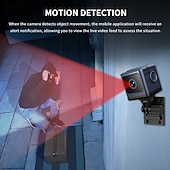 voordelige IP-netwerkcamera's voor binnen-Mini wifi-beveiligingscamera, kleine draadloze verborgen camera voor huisbeveiliging, 1080p HD-babyfoon met nachtzicht &amp;Bewegingsdetectie, draagbare minicamera met app-bediening voor baby- en
