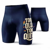 baratos Shorts de bicicleta-Calções de ciclismo masculinos azul-marinho com acolchoamento em gel 3D, malha respirável e secagem rápida. &amp;Calções de ciclismo com tecnologia de absorção de suor e proteção UPF50+ para triatlo.