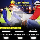 cheap Head Lights-COB Portable Floodlight Headlamp Built-in Rechargeable Lithium Battery Outdoor LED Super Bright Camping Headlight Fishing Lamp