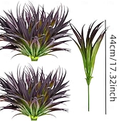 cheap Artificial Flower-10Pcs UV-Resistant Artificial Agave Plants, Vibrant Multi-Color Tall Fake Grass for Indoor/Outdoor Home Decor, All-Season Durable Plastic Greenery, Suitable for Garden, Office, Patio, Hanging Planter