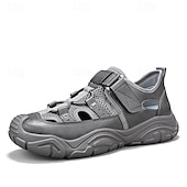 halpa Outdoor Sandals-Men's Brown Adjustable Outdoor Sport Sandals, Breathable Summer Hiking Shoes, Lightweight Casual Style for Men, Perfect for Island Trips, Outdoor Activities and Travel