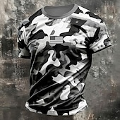  4. heinäkuuta 2026 250. Miesten naamiointi Yhdysvaltain Yhdysvaltain lippu T-paita Lyhythihainen T-paita 3D-tulostus Tiukka pyöreä kaula-aukko Paita Vintage retro Patriotismi Päivittäin Festivaali